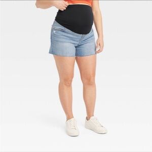 Over Belly Maternity Denim Shorts - high rise NWOT